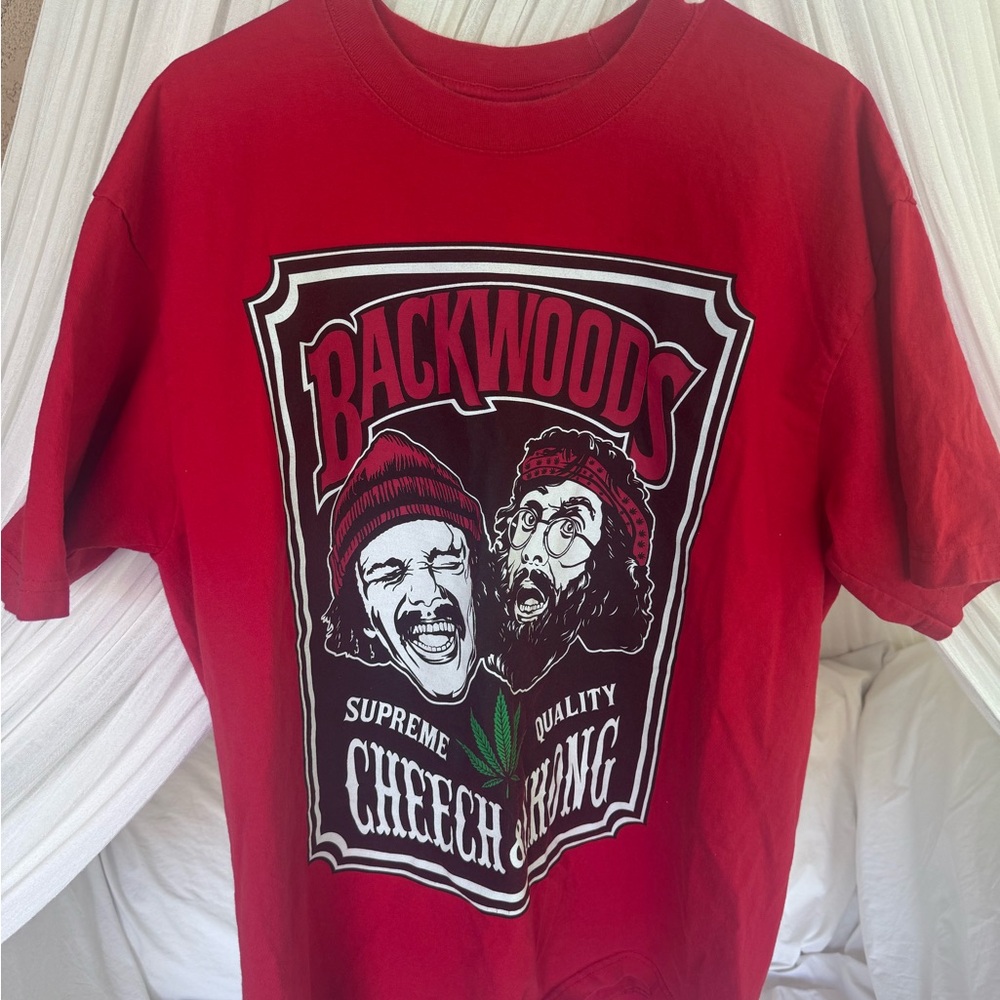 Cheech and Chong Backwoods Red Graphic T-Shirt Skaka Wear